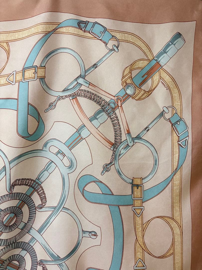 HERMES エルメス Eperon d’or黄金の拍車 カレ90 スカーフ