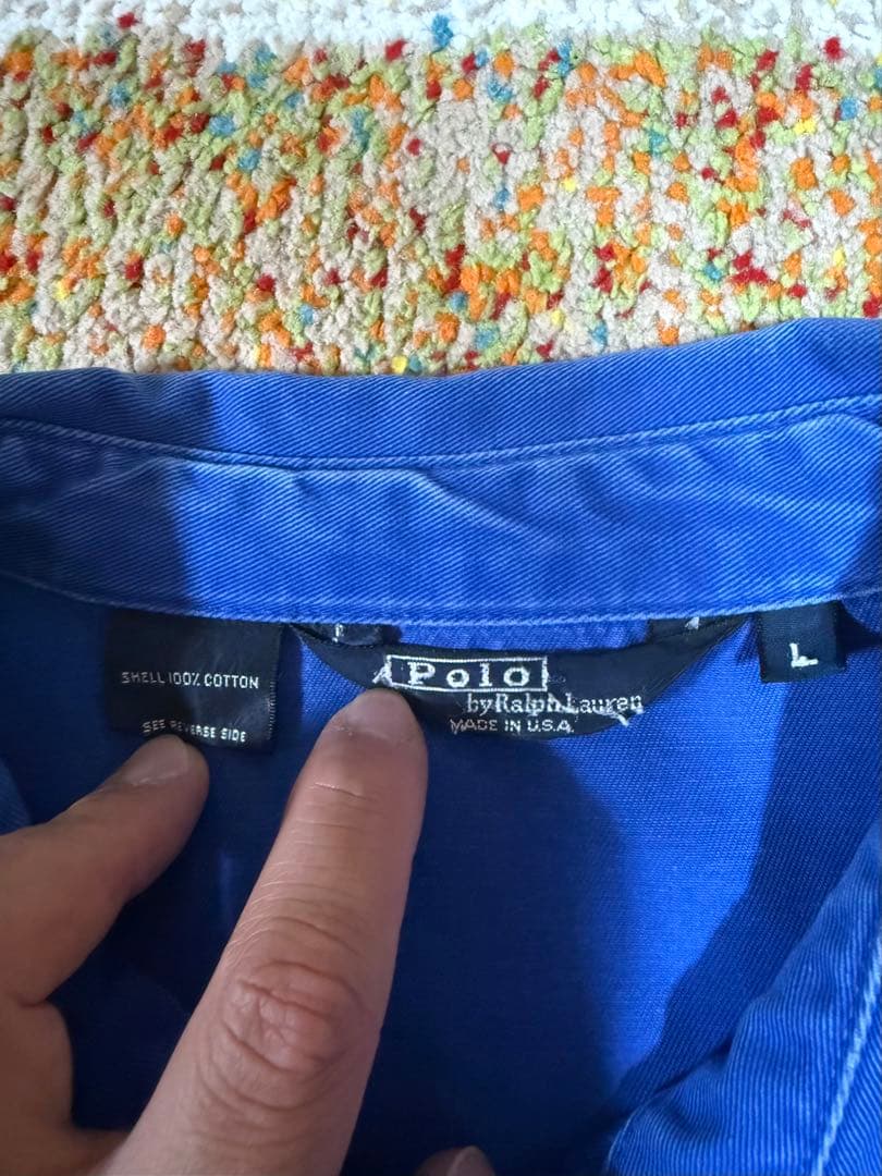 希少　USA製　80s ラルフローレン スウィングトップ　フェード　ブルー