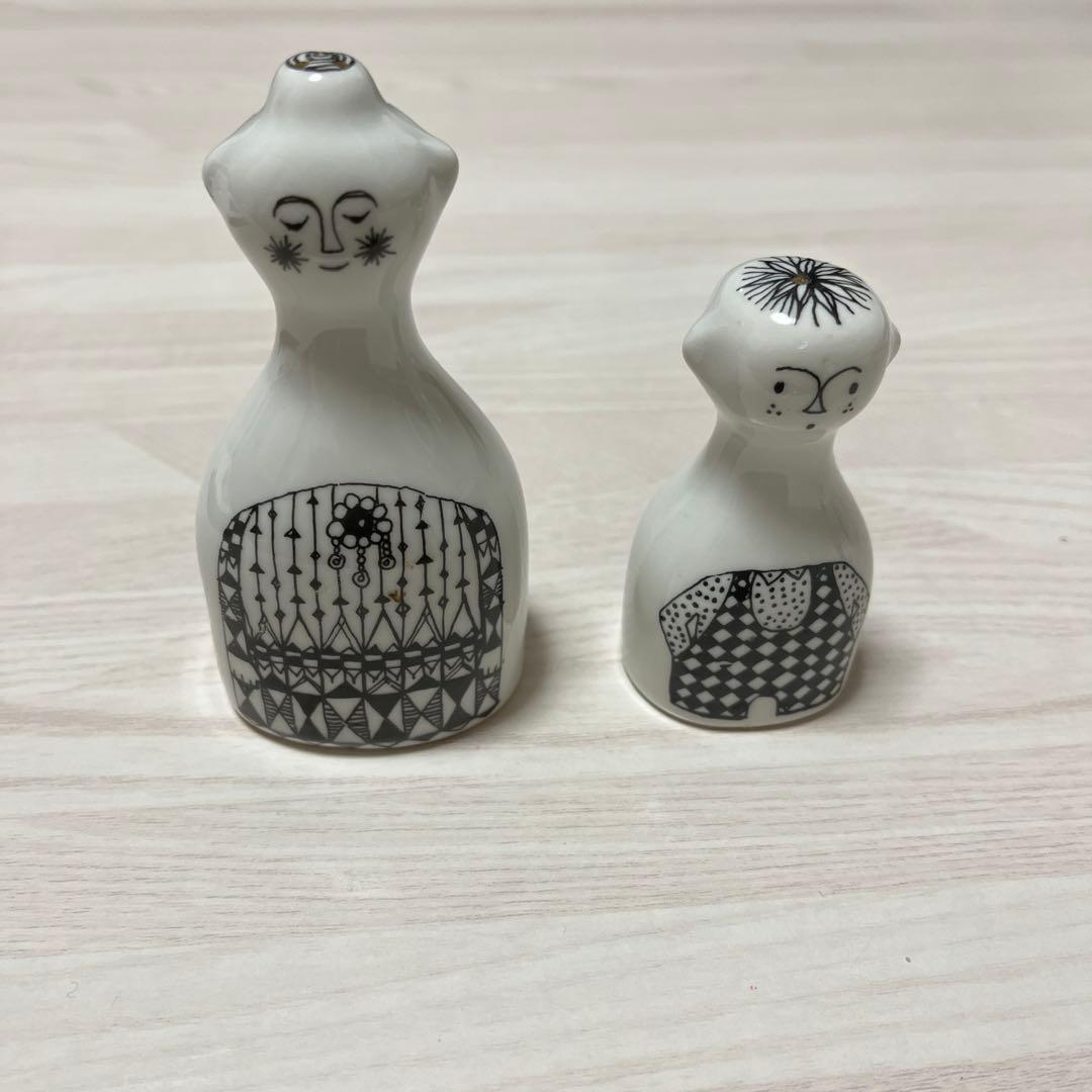 Porsgrund アンティーク　陶器　ソルト&ペッパー入れ