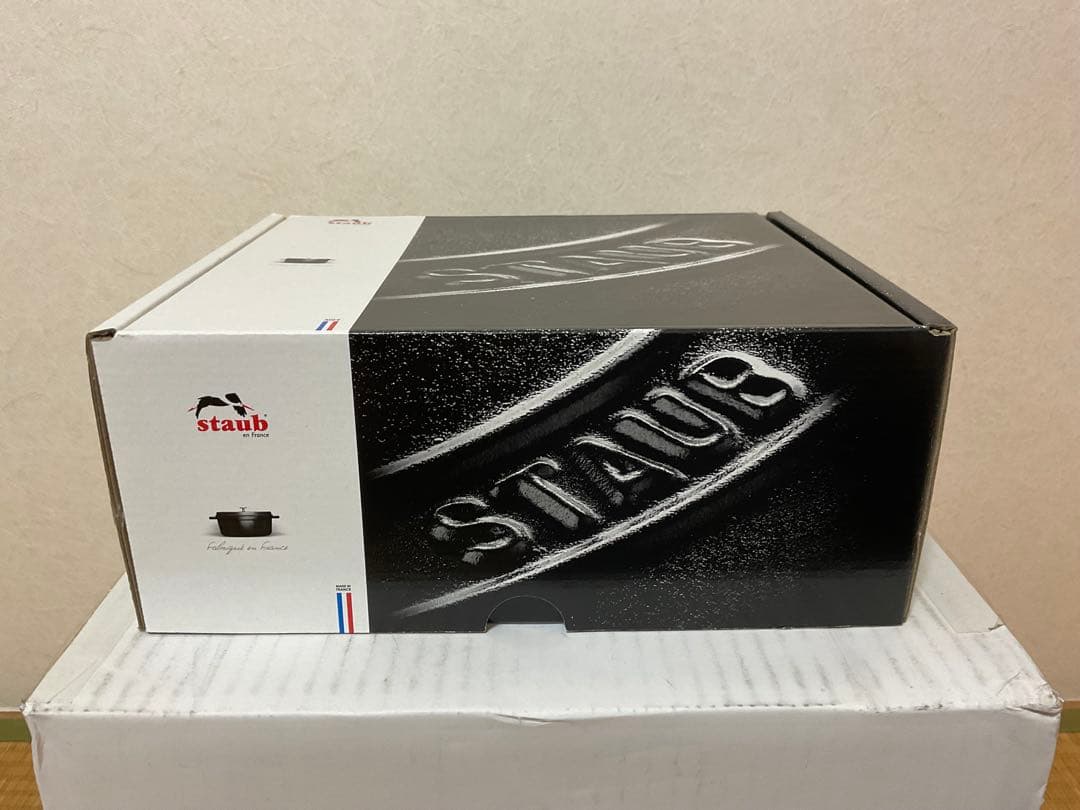 未使用 ストウブ オーバルココット 23cm ブラック 箱あり