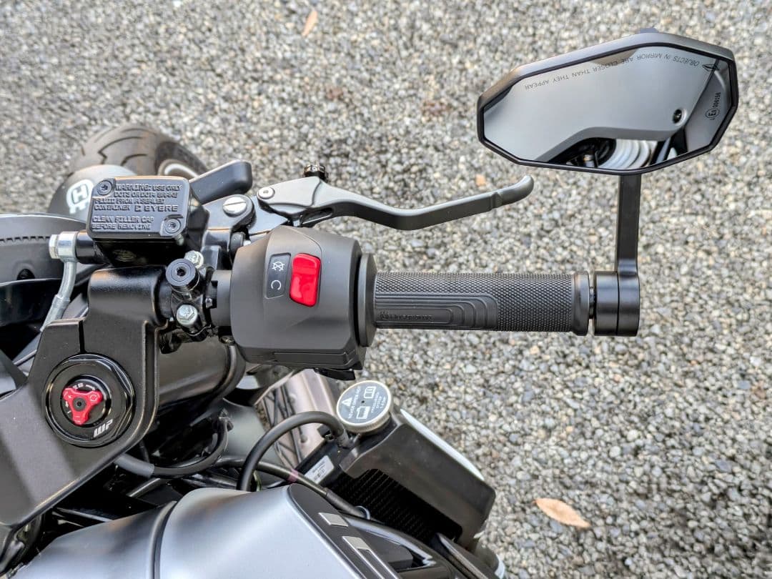 ハスクバーナ ヴィット スヴァルトピレン専用バーエンドミラー