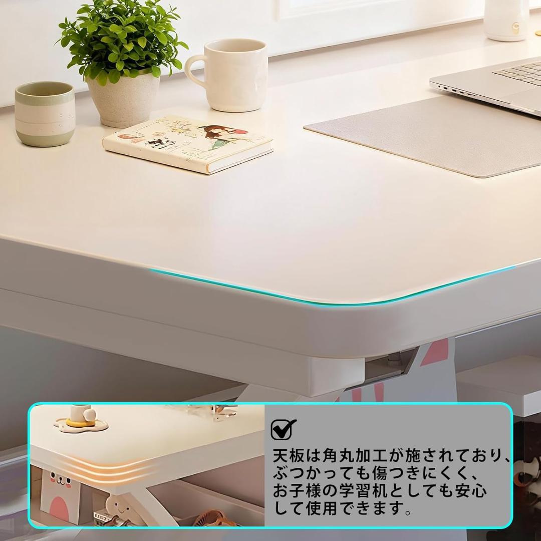 パソコンデスク コンパクト 幅100cm 収納付き 多機能 テーブル 棚付き