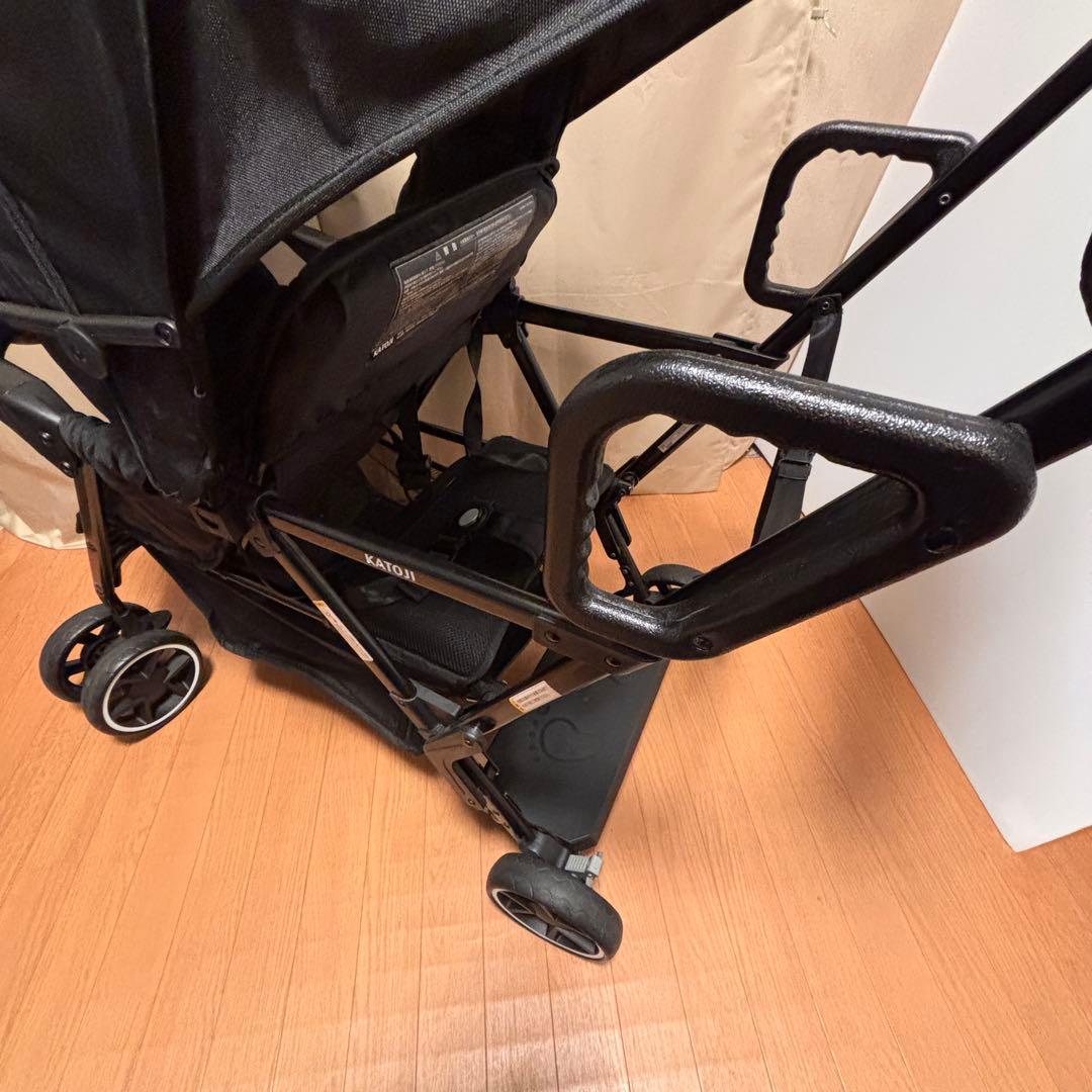 【美品】カトージ 二人でゴー 直営店モデル ブラック 二人乗りベビーカー