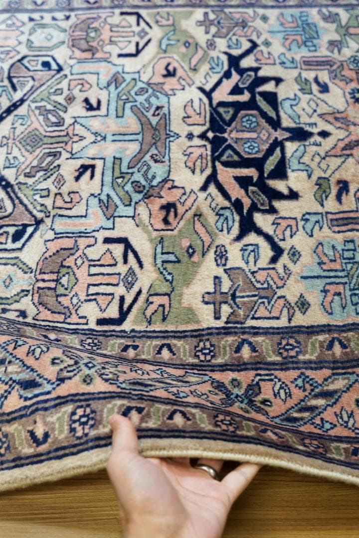 パキスタン手織り絨毯 トライバルラグ 160×98cm ウール