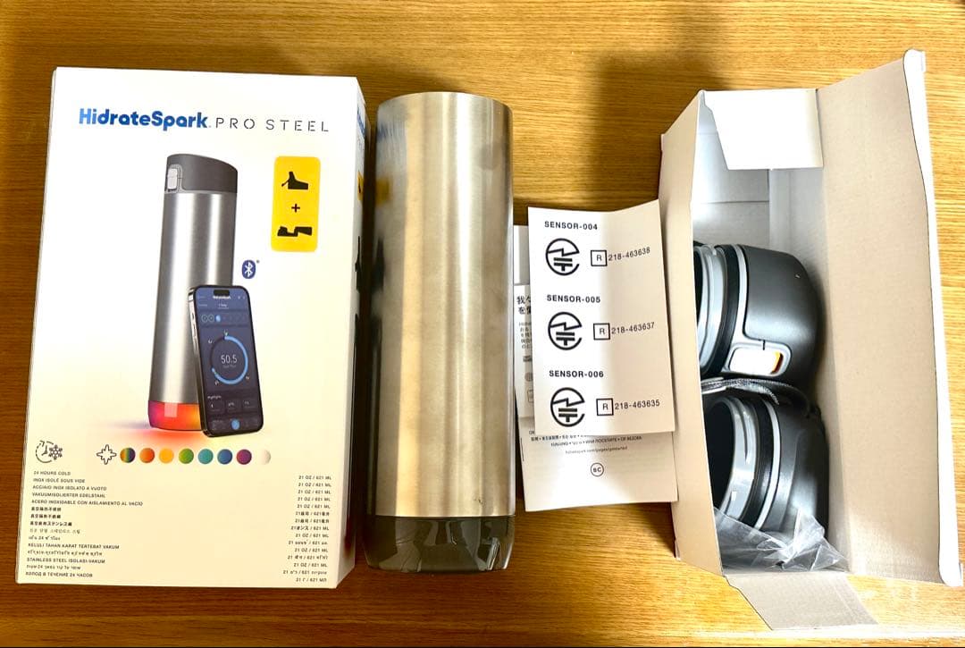 【新品未使用☆超美品】HidrateSpark PRO STEEL 水筒