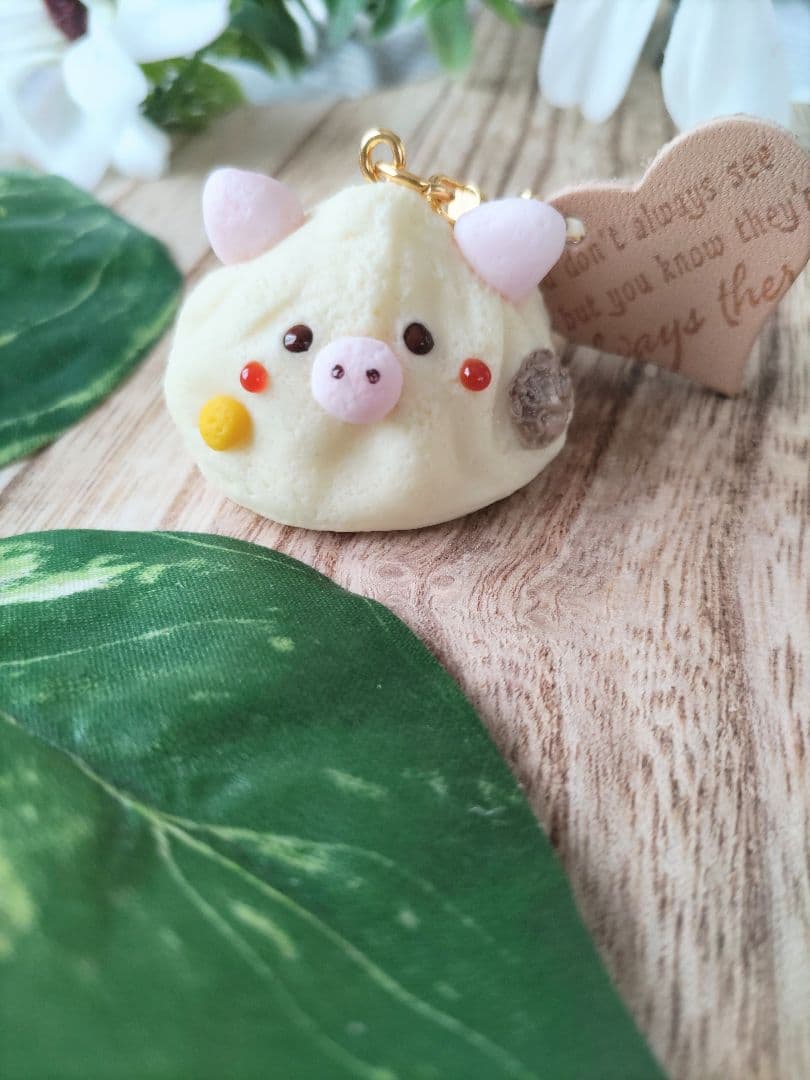♡ぶたまん♡　チャーム　フェイクフード　キーホルダー　樹脂粘土