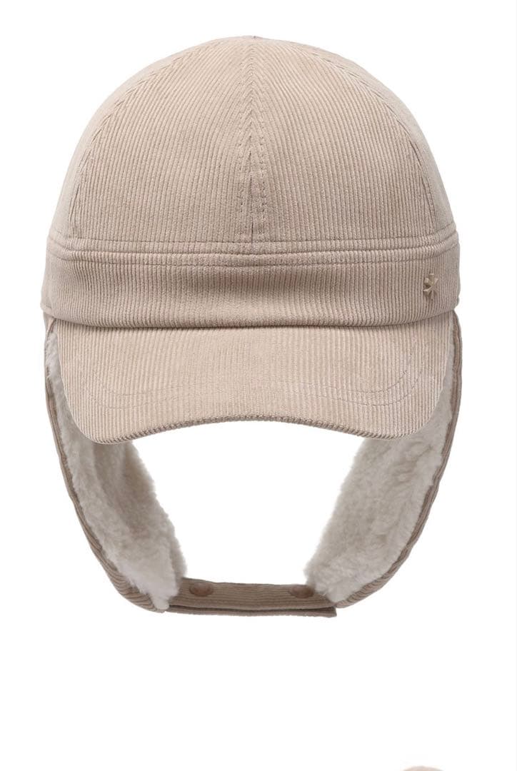  peak Corduroy Ear Cap ライトベージュ