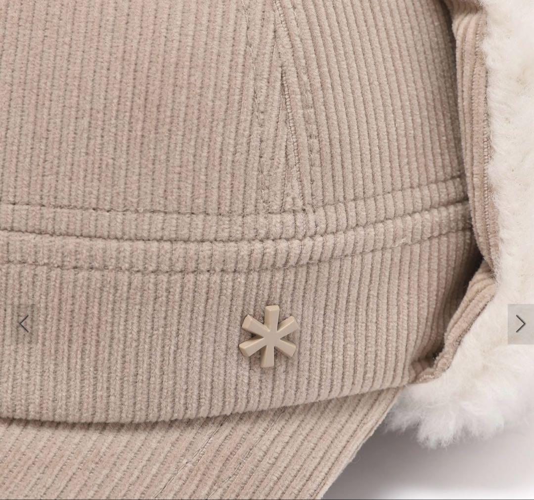  peak Corduroy Ear Cap ライトベージュ