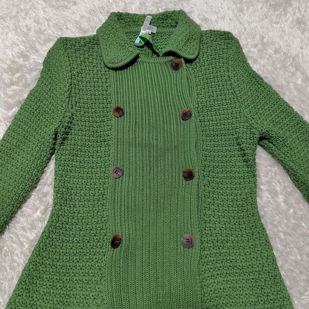 フォクシー　FOXEY　コート　ロング　ニット　ダブルボタン　アウター　FREE