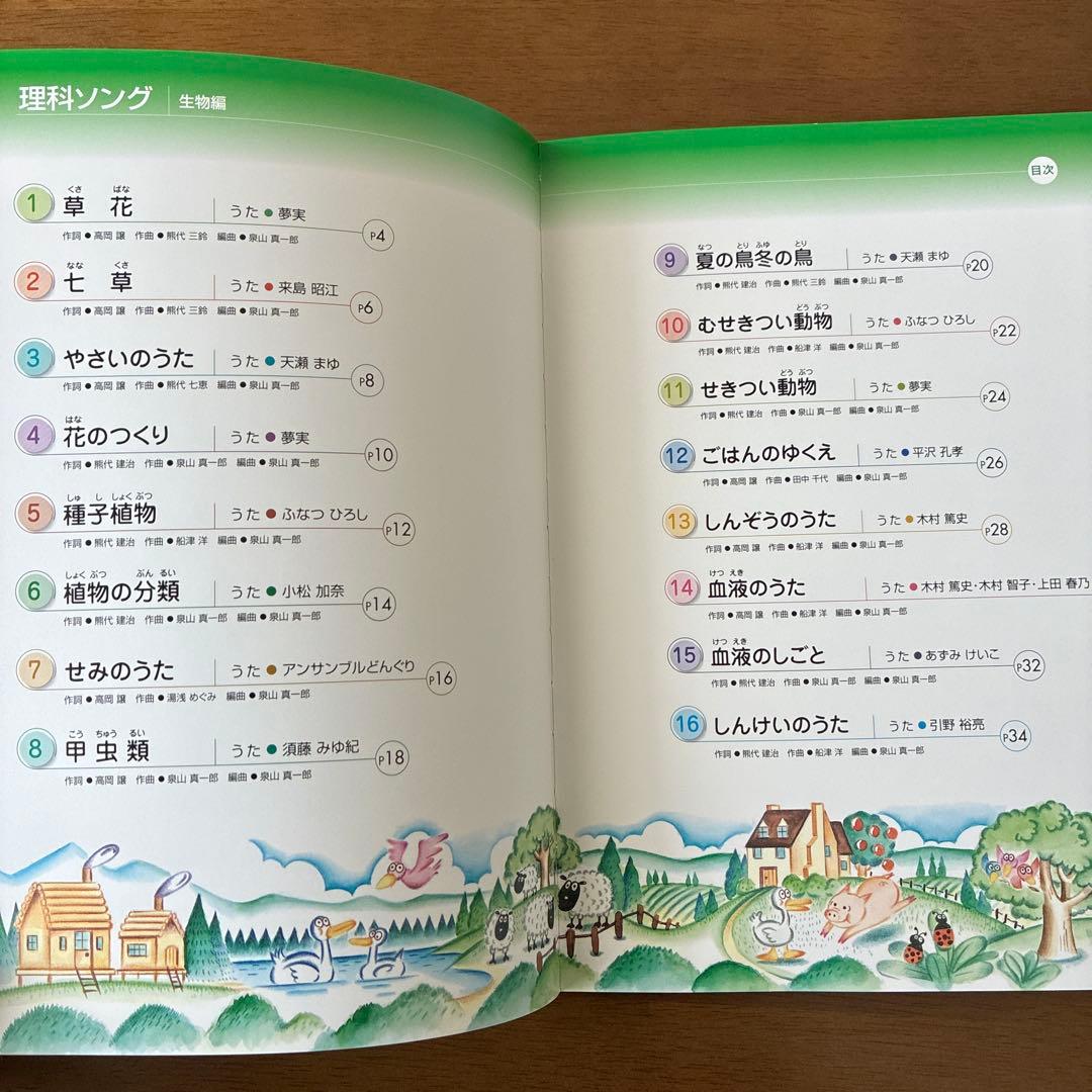 七田式　社会科ソング　理科ソング　5冊セットCD付き