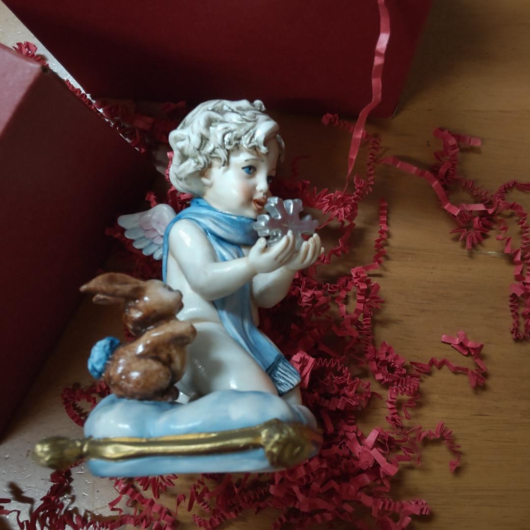 イタリア　エンゼル　飾りもの　置き物　冬
