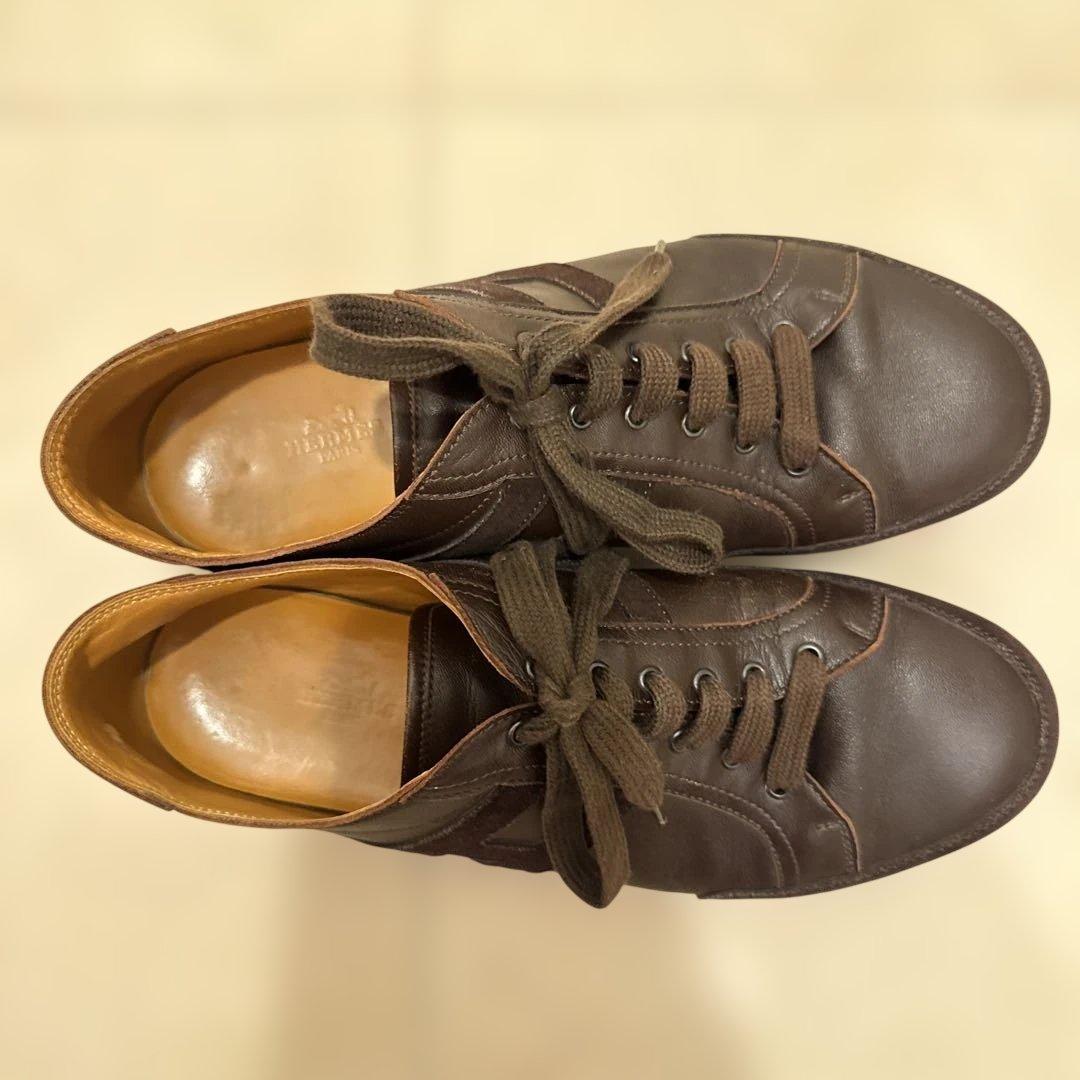 HERMES エルメス レザースニーカー