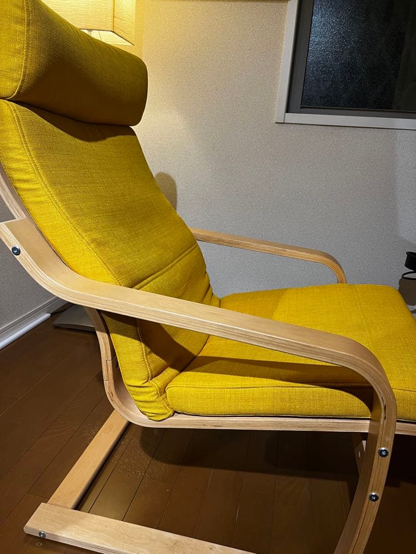 IKEA ポエング　椅子本体＋スツールセット