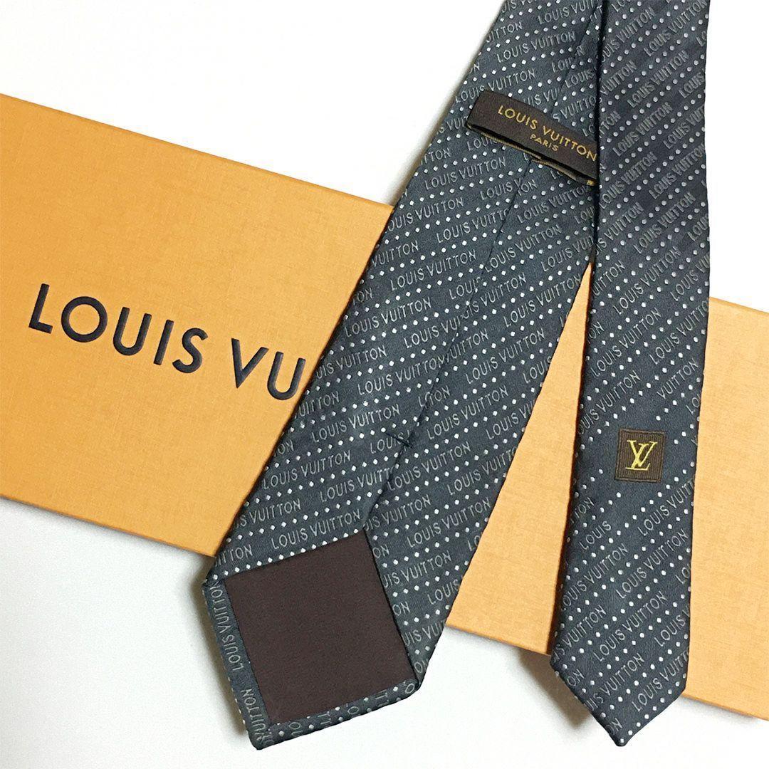 未使用級 ルイヴィトン Louis Vuitton ネクタイ ドット ロゴ