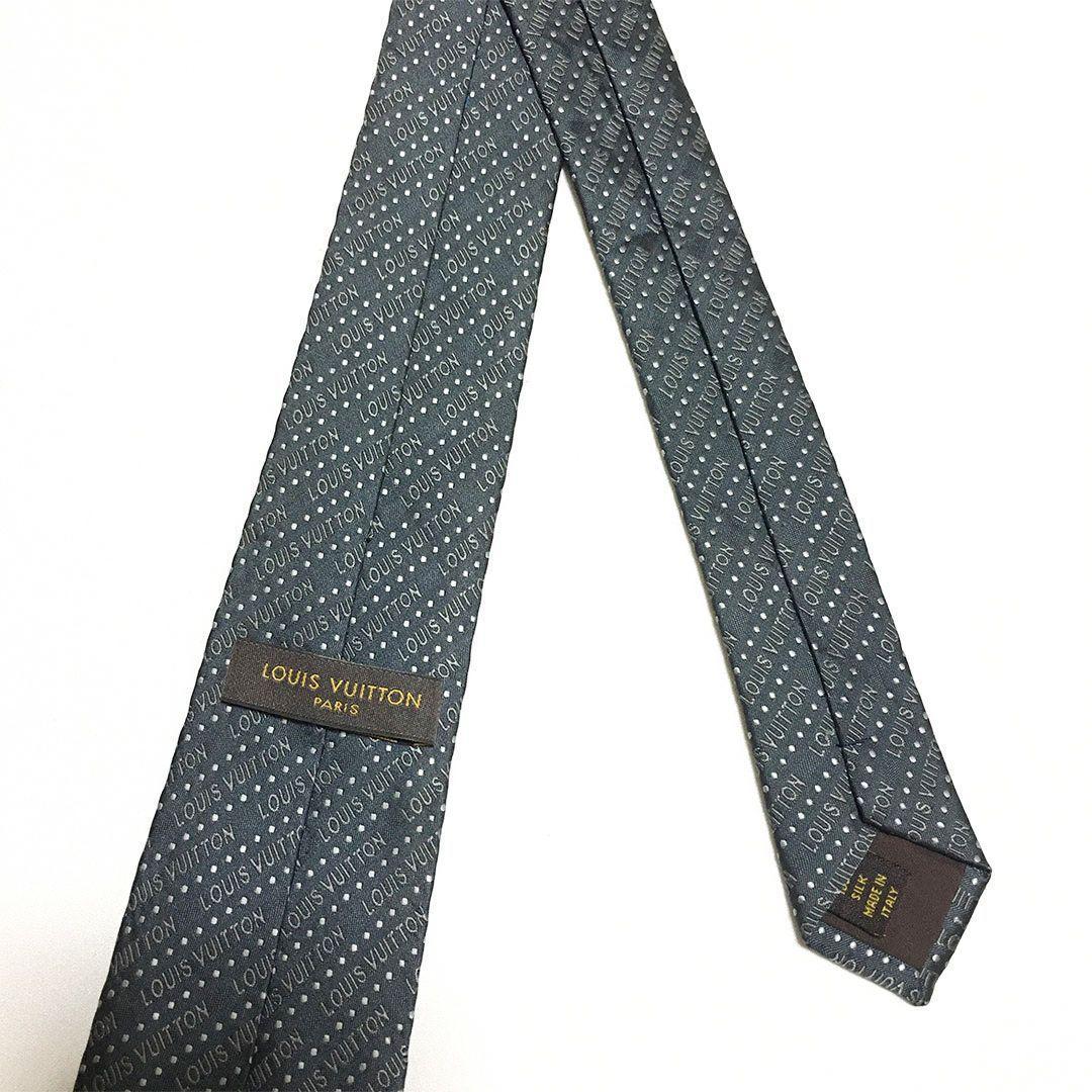 未使用級 ルイヴィトン Louis Vuitton ネクタイ ドット ロゴ