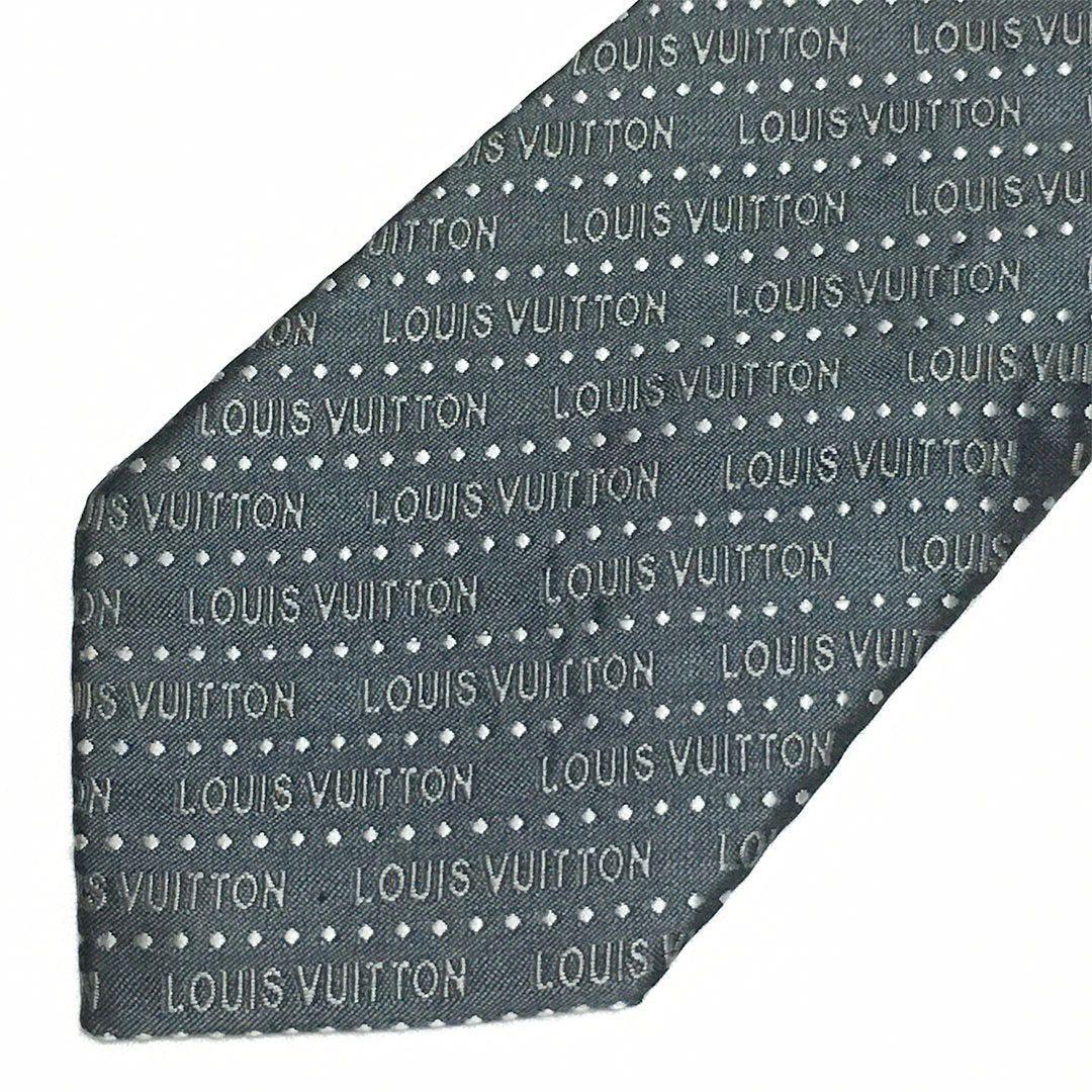 未使用級 ルイヴィトン Louis Vuitton ネクタイ ドット ロゴ