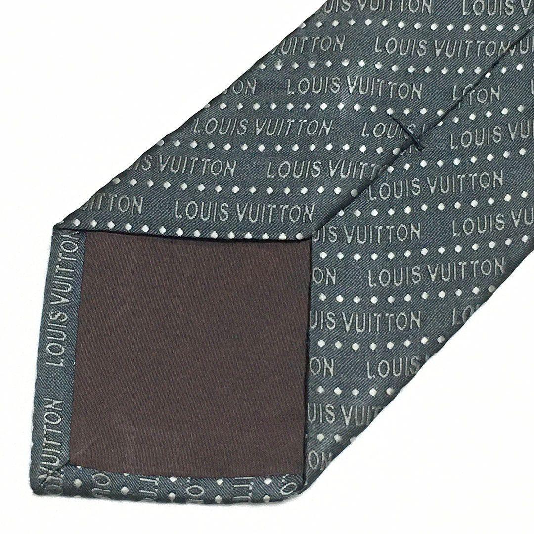 未使用級 ルイヴィトン Louis Vuitton ネクタイ ドット ロゴ