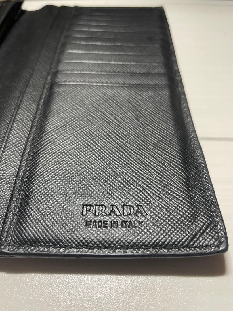 プラダ PRADA サフィアーノ トライアングルウォレット二つ折り長財布