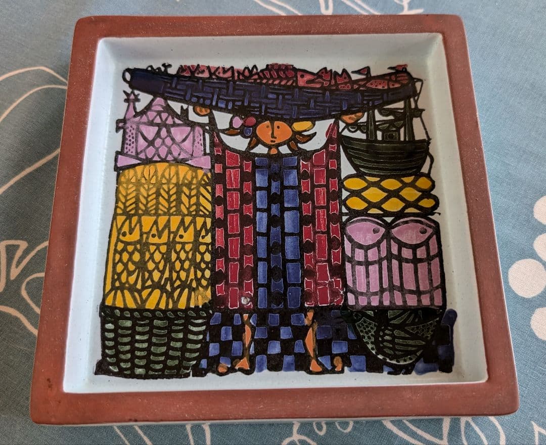 stig lindberg スティグリンドベリ 陶板 美品 北欧