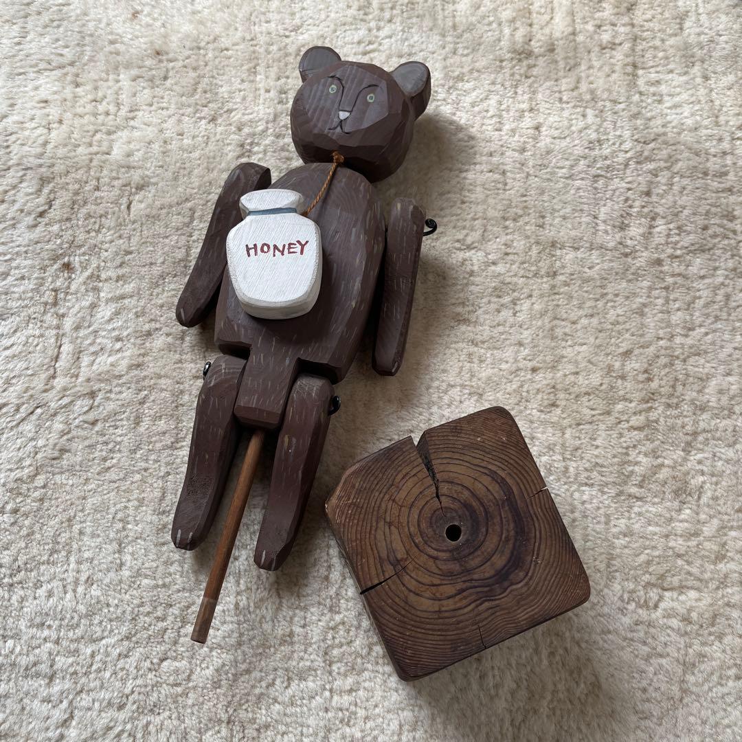 アメリカンカントリー　木製クマの置物