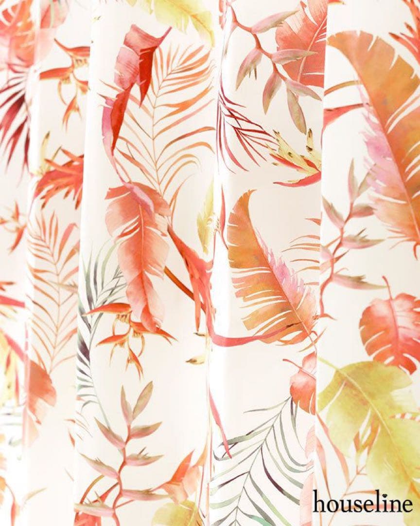 rady カーテン　200サイズと135サイズ2級遮光2枚組　ボタニカルフラワー