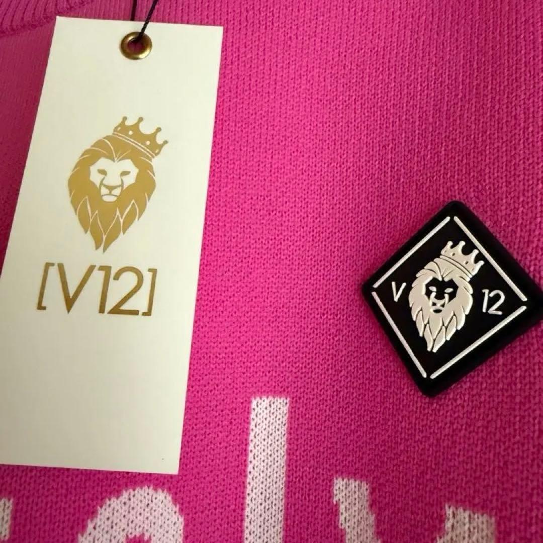 【kinako】 防風V12 TYPO KNIT ストレッチピンク セータ