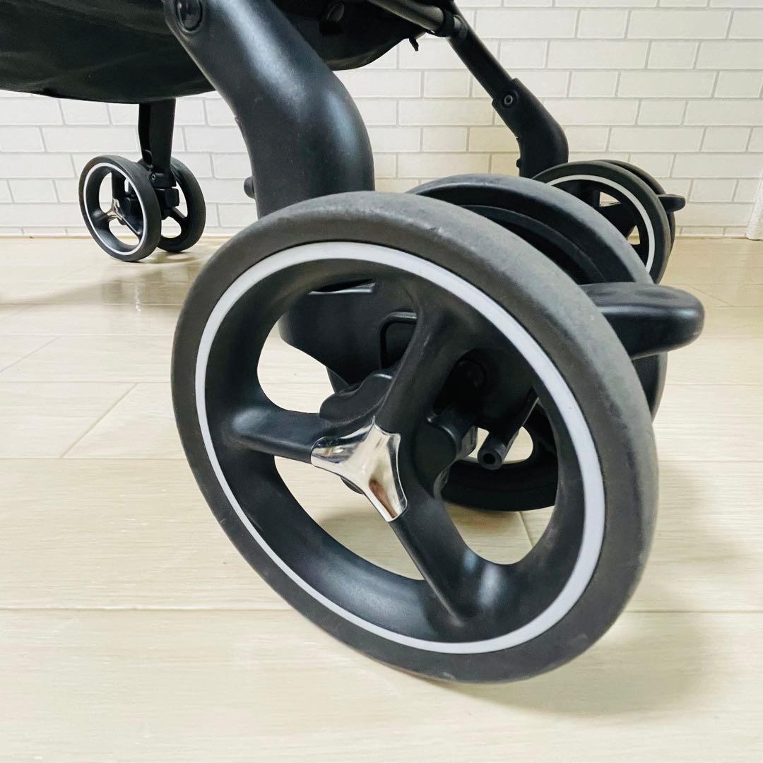 【美品】Aprica ベビーカー クルリー ネイビー レザーハンドル