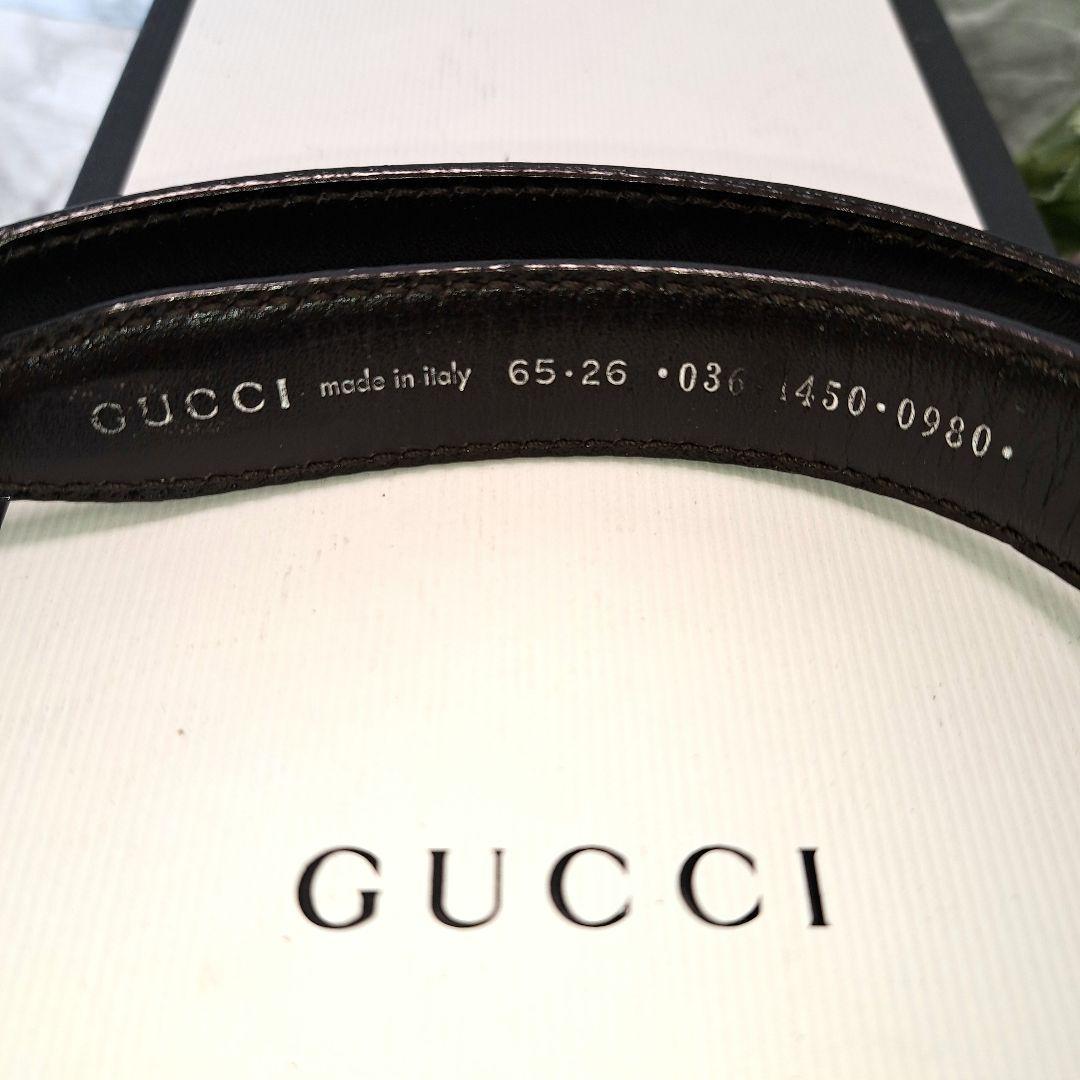 ✨️美品✨️GUCCI グッチ ベルトインターロッキング  シルバー金具ブラウン