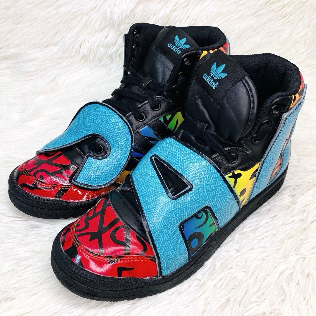 【希少モデル】25㌢ジェレミー・スコット×アディダス　レターズ　トロピカルカラー