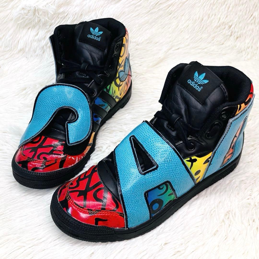 【希少モデル】25㌢ジェレミー・スコット×アディダス　レターズ　トロピカルカラー