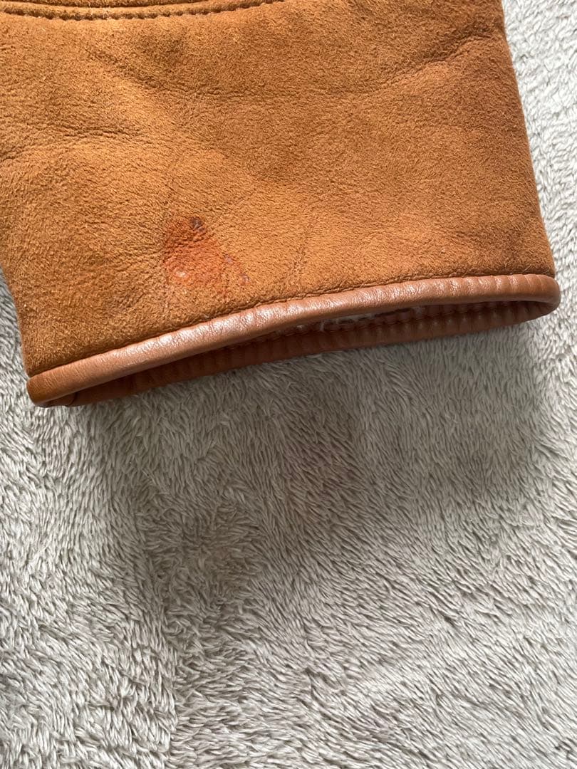 アクアスキュータムAquascutum ムートン コート 羊革 ラムレザー 茶