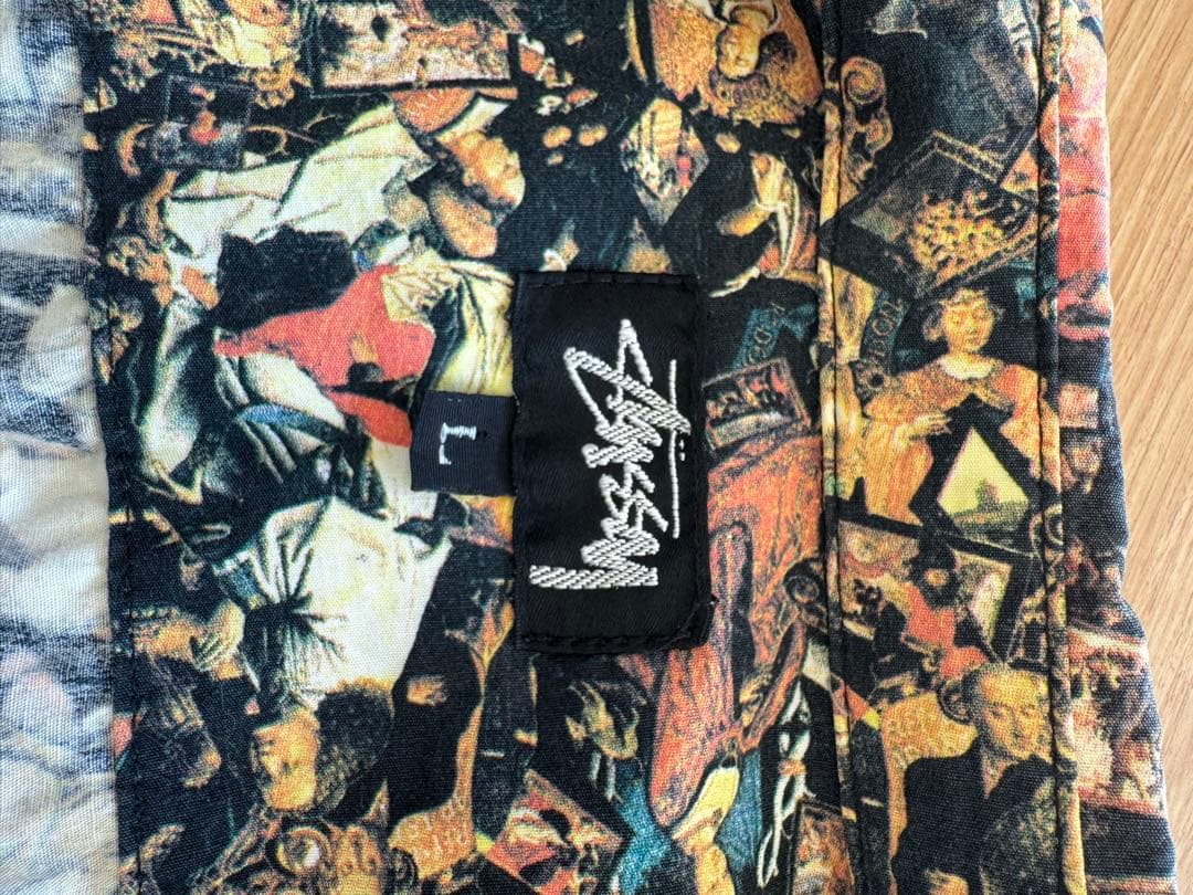 stussy 80s 90s 宗教柄　総柄　L