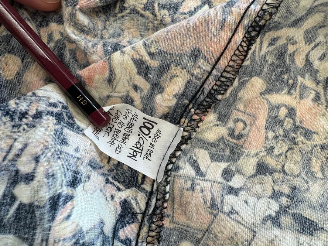 stussy 80s 90s 宗教柄　総柄　L