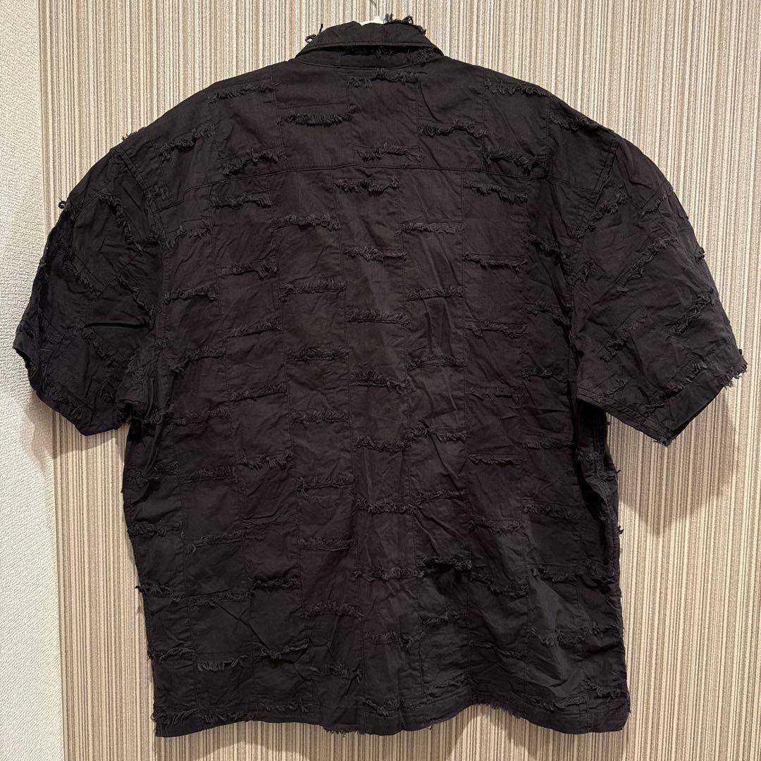Supreme 23SS Patchwork S/S Shirt 黒 Mサイズ
