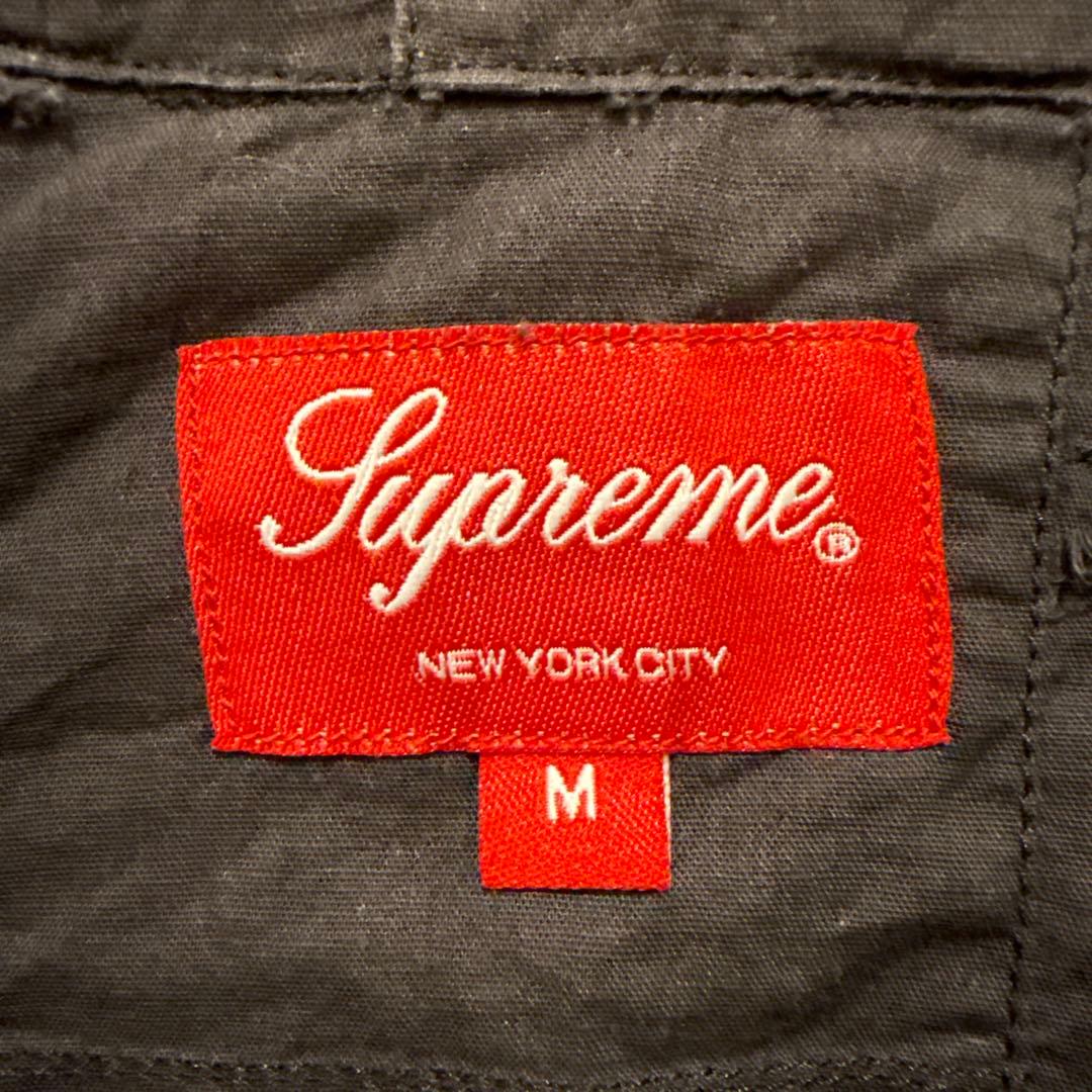 Supreme 23SS Patchwork S/S Shirt 黒 Mサイズ