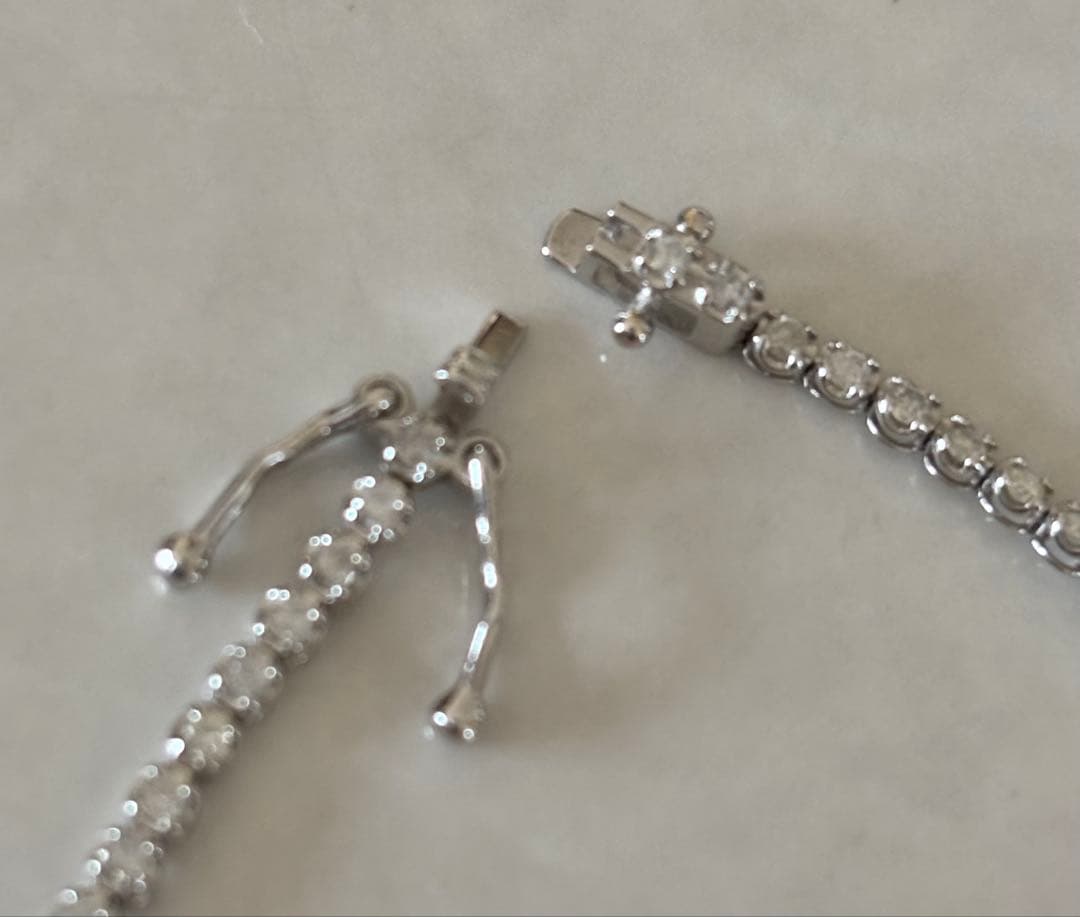 K18WGダイヤモンドブレスレット テニスブレスレット　0.95ct 16㎝