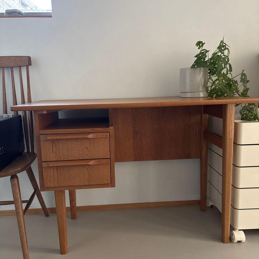 TOVE DESK ナチュラルウッド 2引き出し