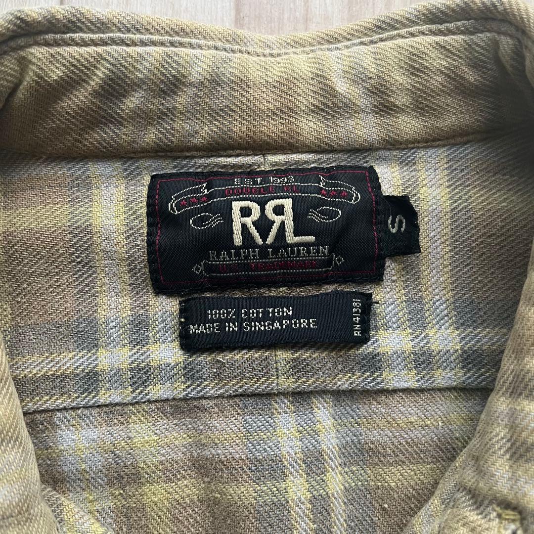 90s RRL ラルフローレン ネルシャツ 三つ星タグ
