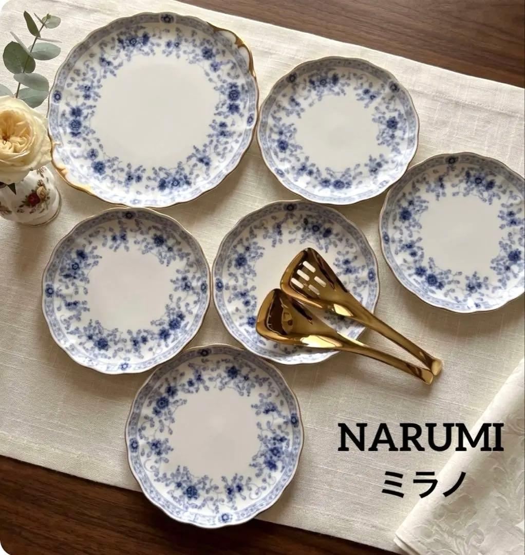 ✨未使用品✨NARUMI ナルミ　ミラノ　ボーンチャイナ パーティー皿6枚セット