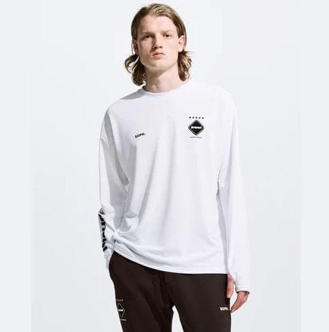FCRB L/S TEAM PRACTICE TOP S 白 ロンTブリストル