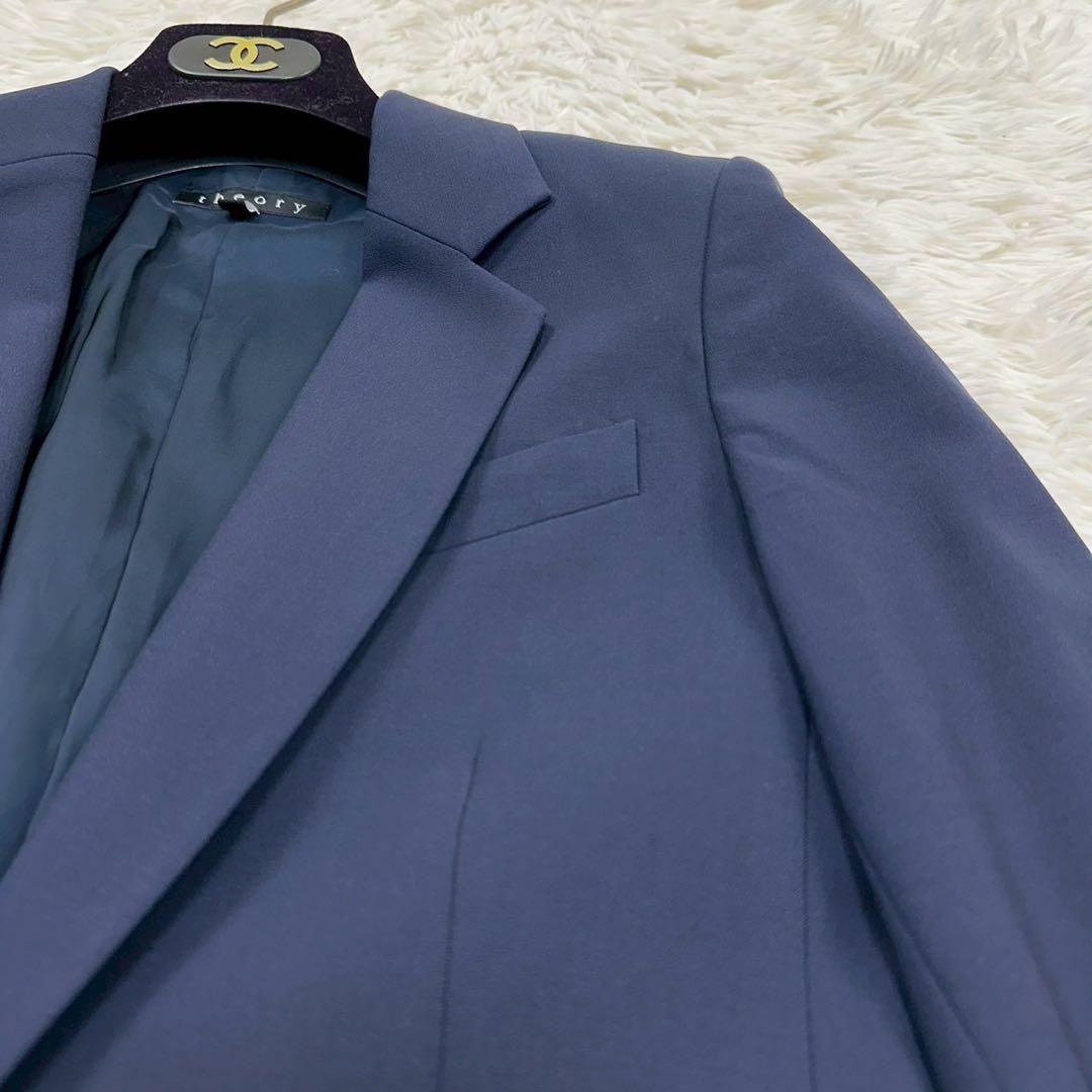 美品✨ セオリー パンツスーツ ネイビー Sサイズ 総裏 TAILOR