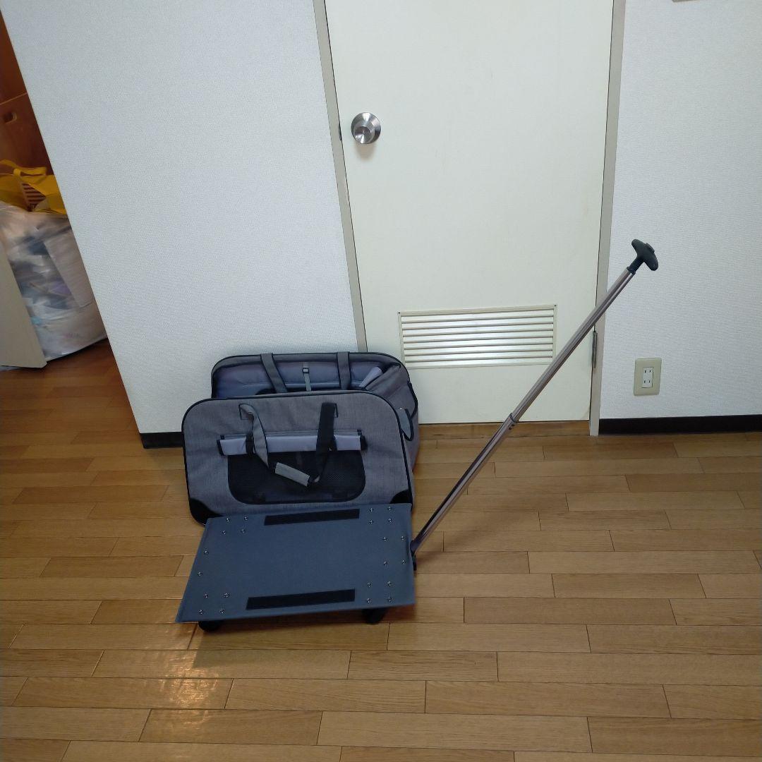 折りたたみペットカート グレー