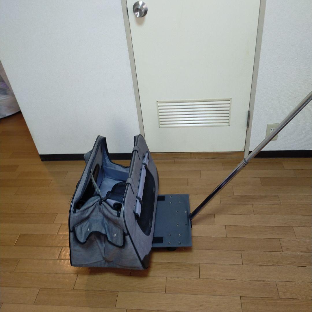 折りたたみペットカート グレー