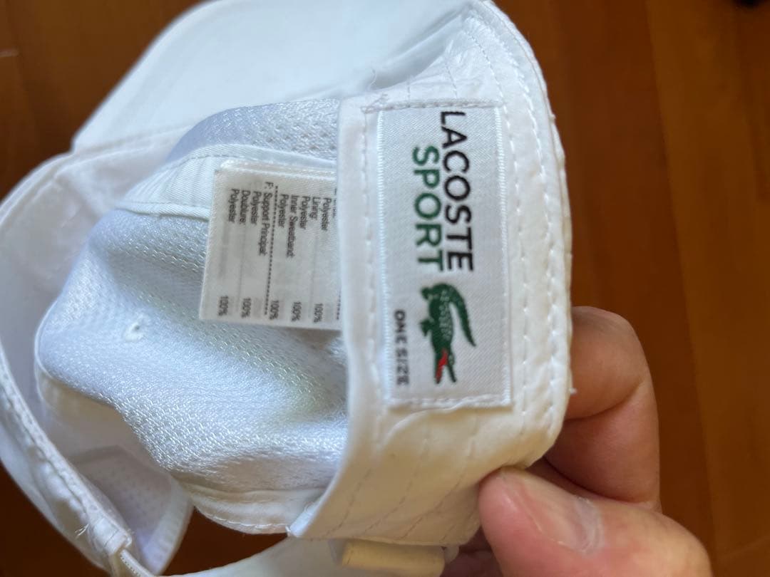 ジョコビッチ　LACOSTE ホワイトキャップ ONE SIZE