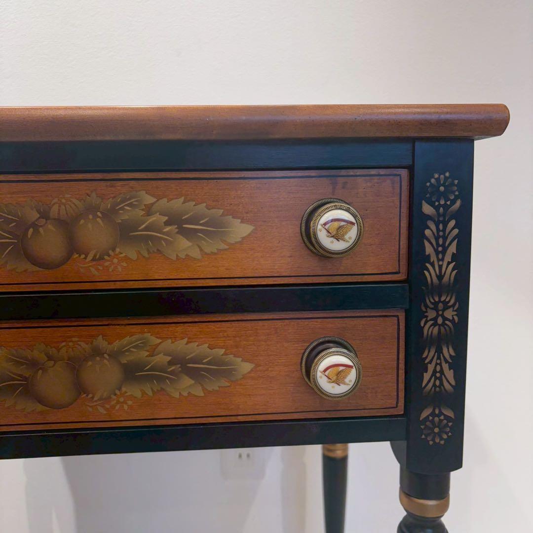 ヒッチコック　ブラックハーベスト　メープル　2段引き出し　コンソールテーブル