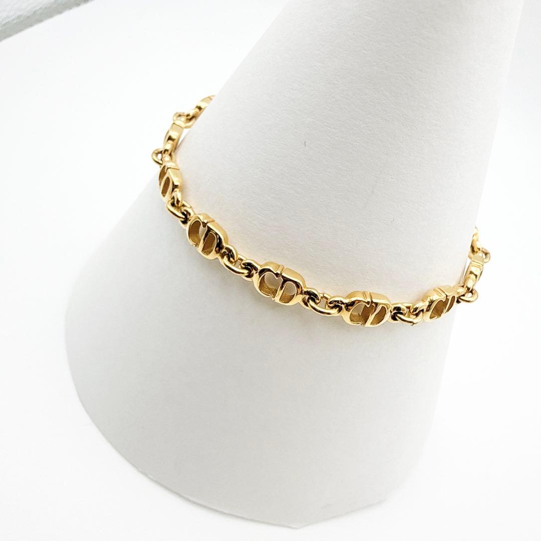 3006-5 極美品✨　Dior　ブレスレット　CD ロゴ　ゴールド　希少　刻印
