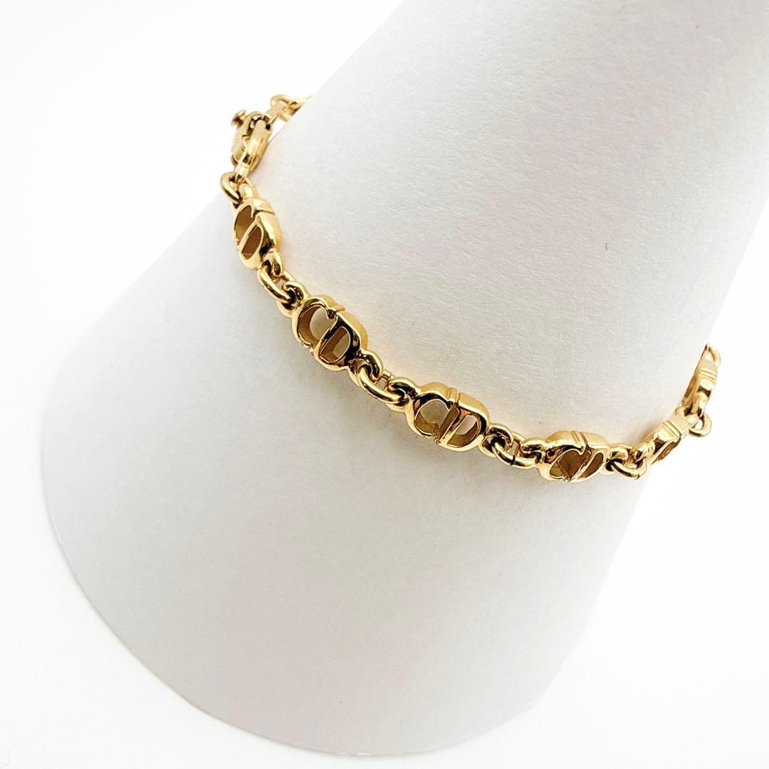 3006-5 極美品✨　Dior　ブレスレット　CD ロゴ　ゴールド　希少　刻印