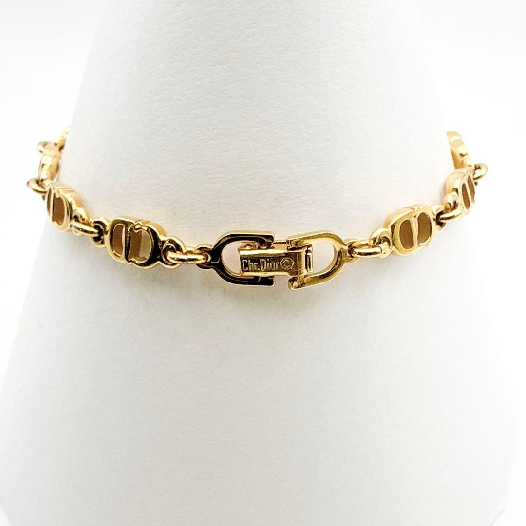 3006-5 極美品✨　Dior　ブレスレット　CD ロゴ　ゴールド　希少　刻印