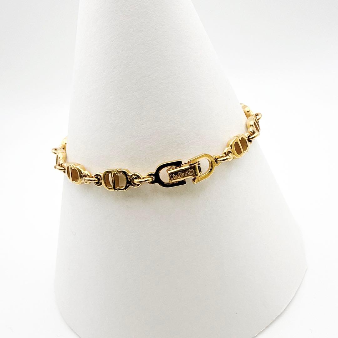 3006-5 極美品✨　Dior　ブレスレット　CD ロゴ　ゴールド　希少　刻印