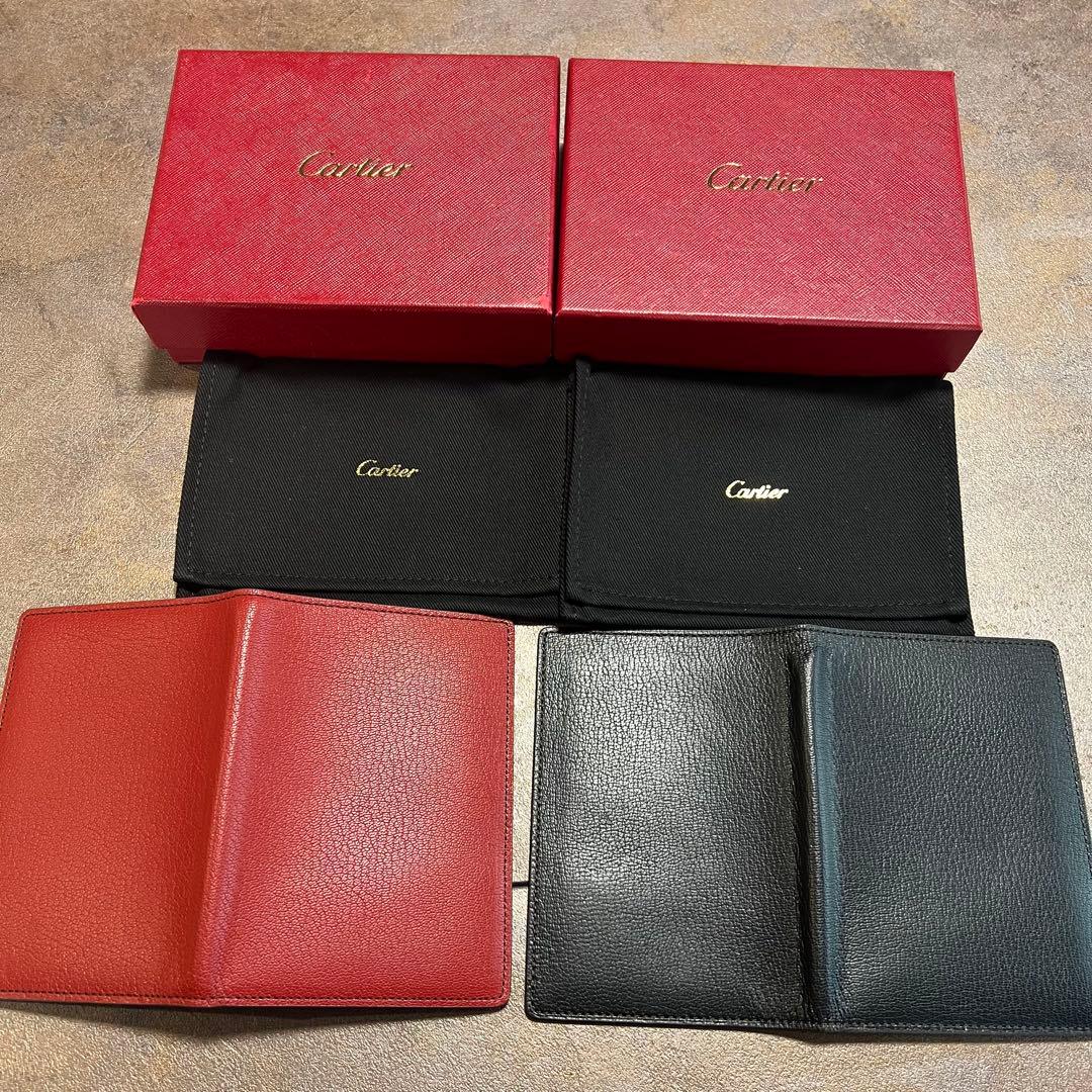 未使用　Cartier パスポートケース 2点　ペア　夫婦　新婚旅行　カップル